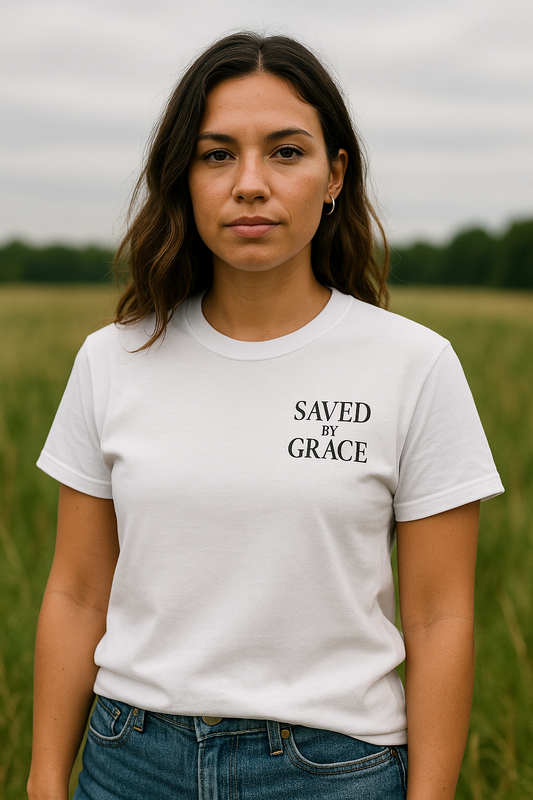 Saved By Grace Christian T-Shirt l Immense Faith Apparel