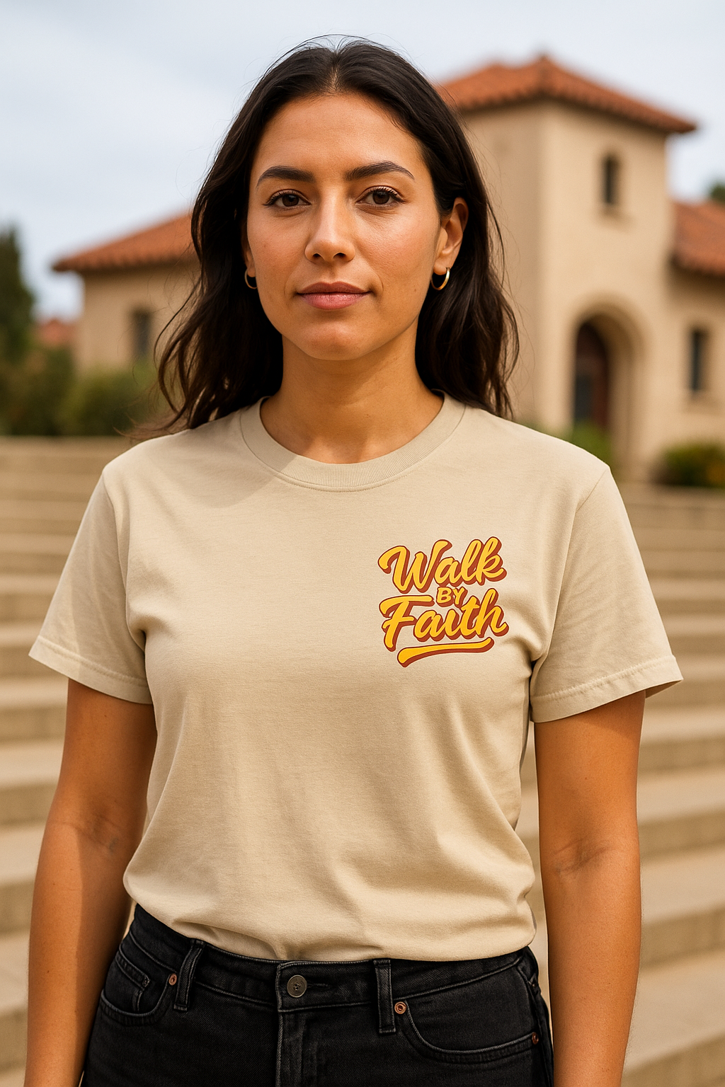 Walk By Faith Christian T-Shirt l Immense Faith Apparel
