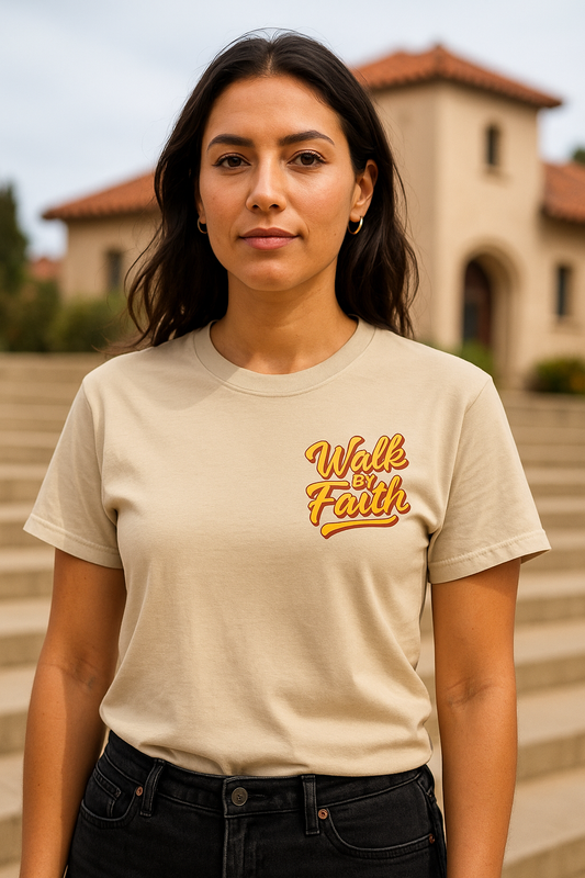 Walk By Faith Christian T-Shirt l Immense Faith Apparel