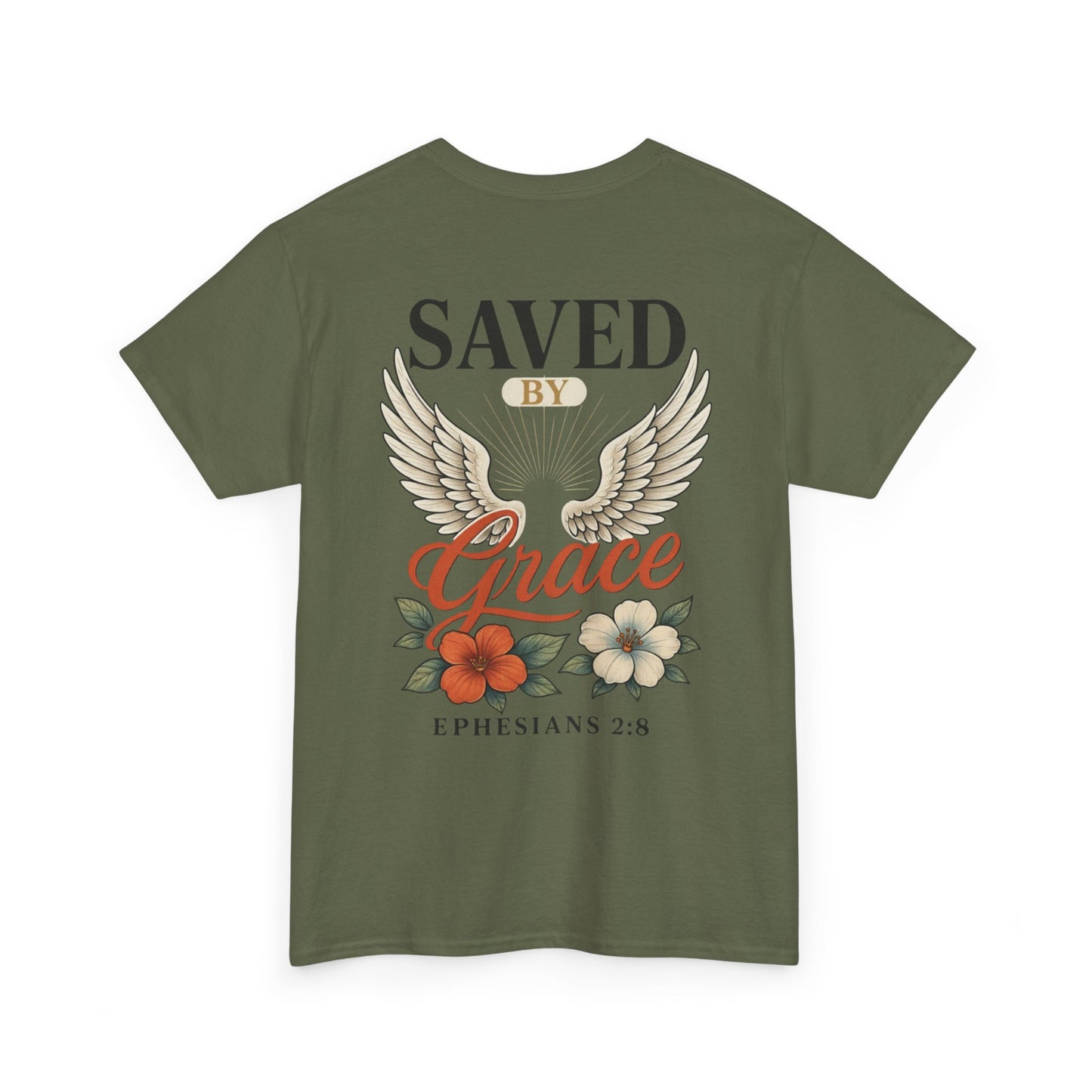 Saved By Grace Christian T-Shirt l Immense Faith Apparel