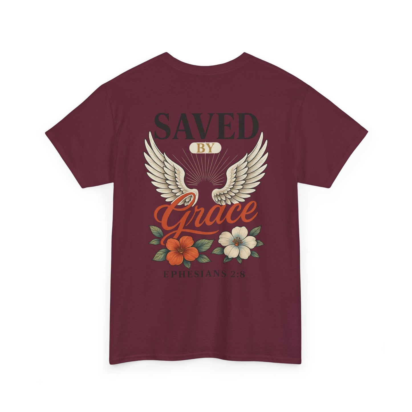 Saved By Grace Christian T-Shirt l Immense Faith Apparel